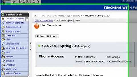 Wimba Live Classroom Intro - RSC