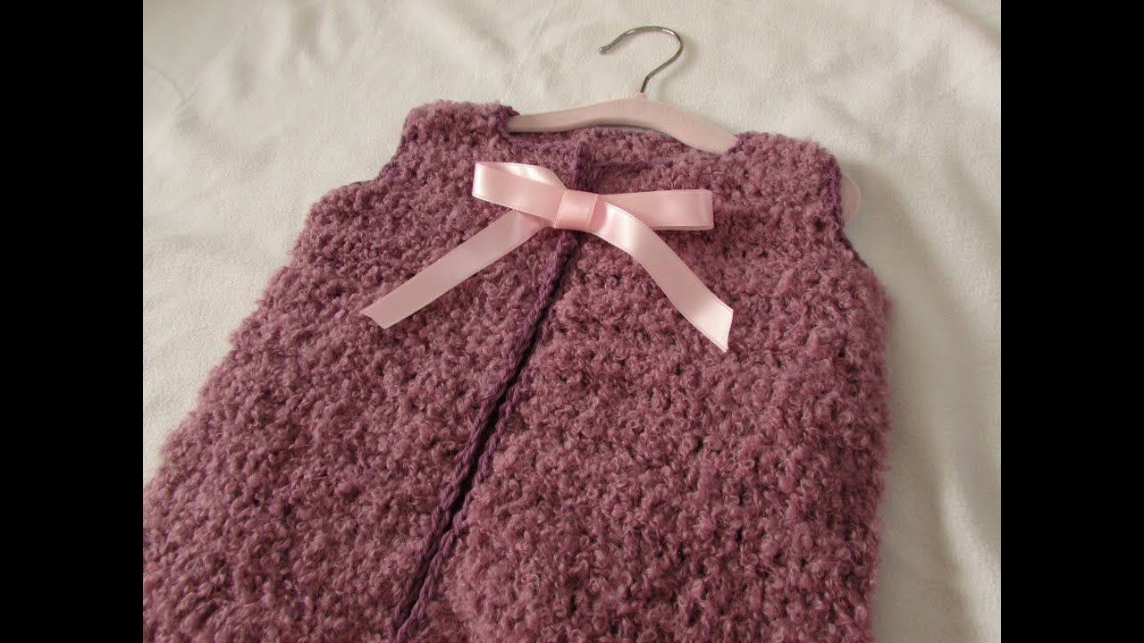 VERY EASY cute crochet sweater vest / gilet / jacket ...