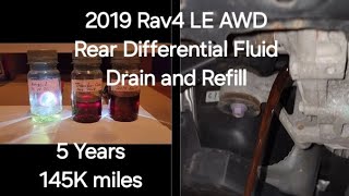 2019 Toyota Rav4 LE AWD  Rear Differential Fluid Change