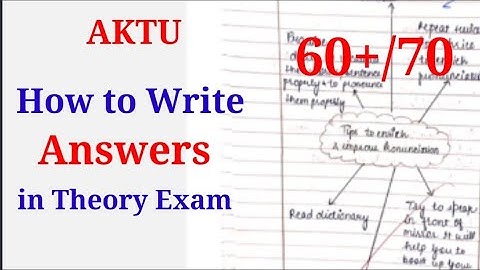 How to write copy in Aktu exam