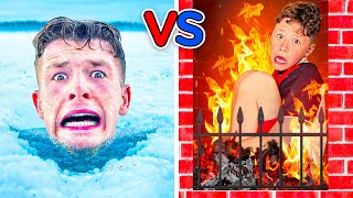 HOT vs COLD HIDE & SEEK - Challenge!!