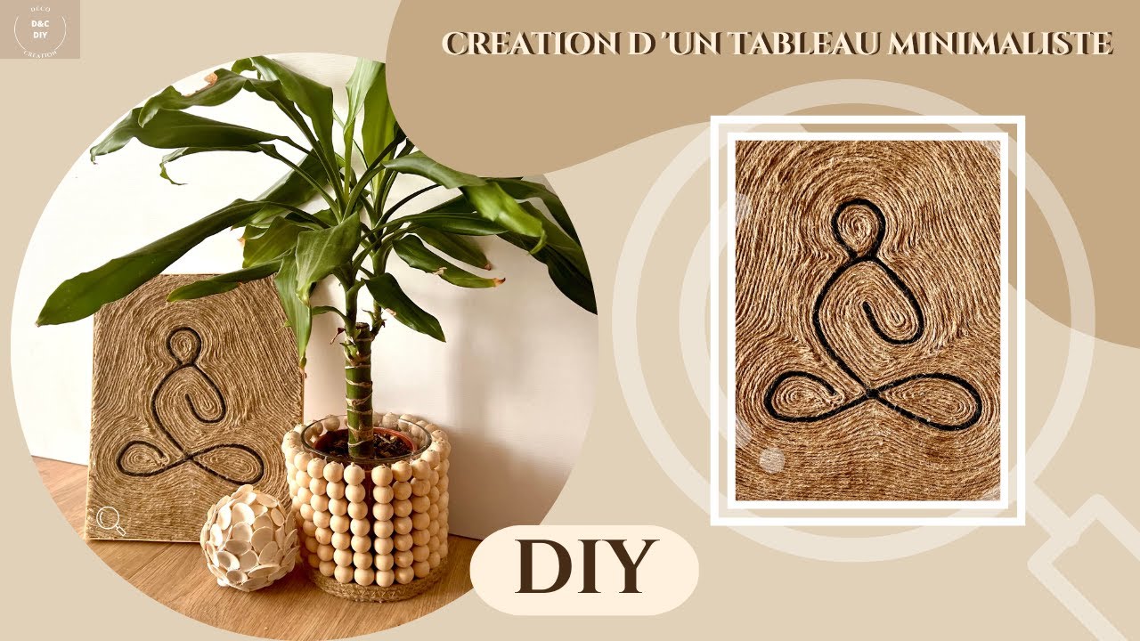 Homemade Tableau DIY : COMMENT CREER UN TABLEAU MINIMALISTE TRES FACILEMENT - YouTube