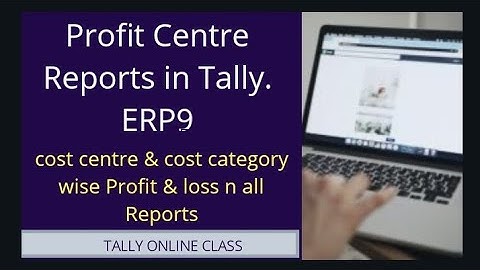 Profit Centre Reports in Tally.ERP9||Cost Centre/Category wise Profit & Loss Reports in Tally.ERP9