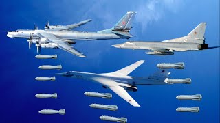 เครื่องบินทิ้งระเบิด Tu-95, Tu-160 และ Tu-22M3 ของรัสเซียยิงขีปนาวุธที่อันตรายที่สุดหลายสิบลูก