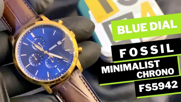 FS5151 Fossil Grant Chronograph Blue Dial - YouTube