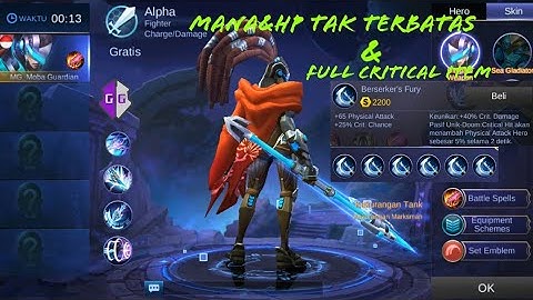 Alpha mobile legends full critical item by moba guardian