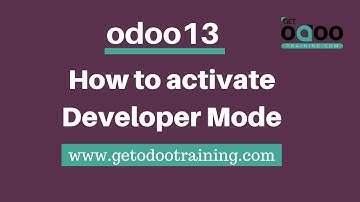 odoo 13 - How to Activate Developer Mode
