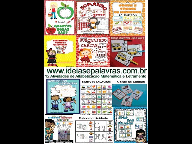Pacotão com 12 Jogos para Alfabetização Matemática e Letramento, Ideias e  Palavras