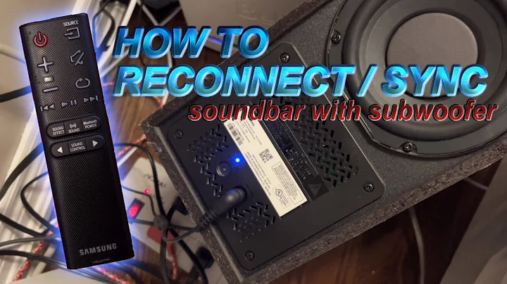 How To Reconnect / Sync Samsung Soundbar With Subwoofer