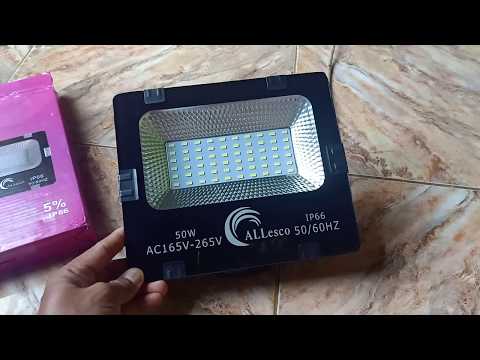 Review Lampu sorot slim 50 wat RGB | Lampu sorot slim RGB | Lampu sorot RGB. 