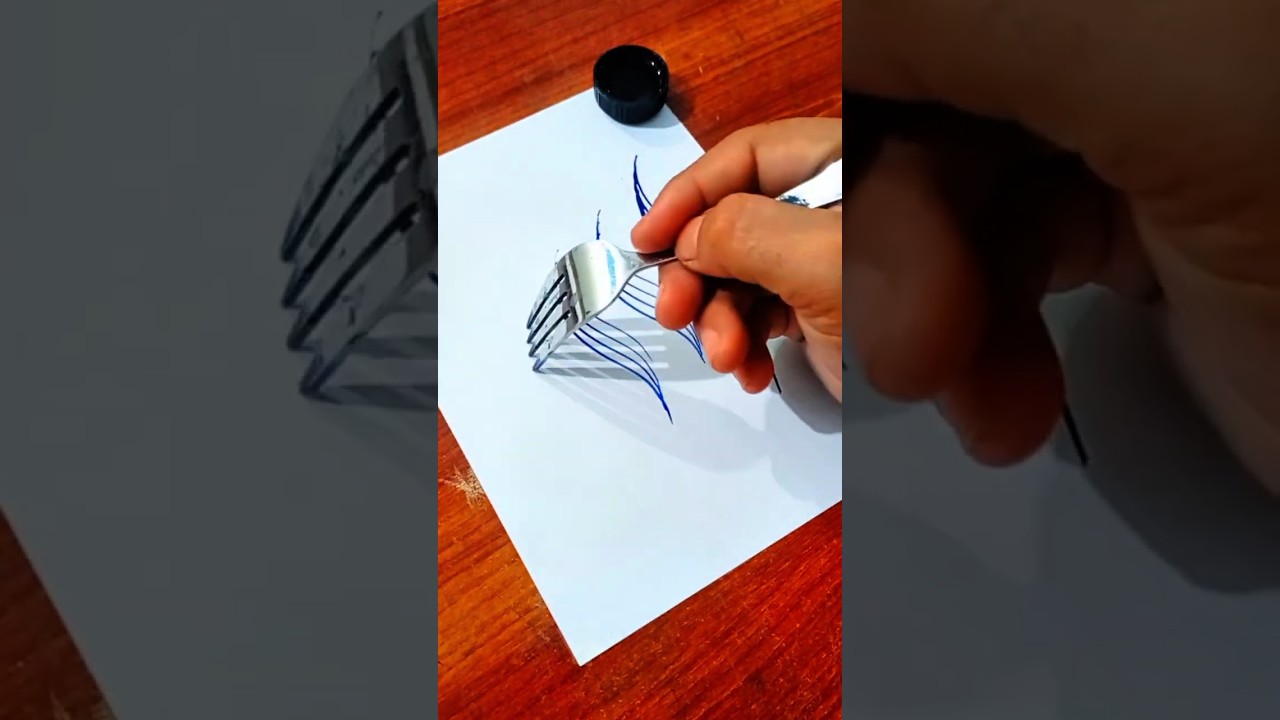 Allah Name Calligraphy With a Spoon 🥄 | Original Arabic Art #Shorts