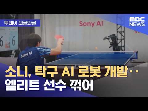 [와글와글] 소니, 탁구 AI 로봇 개발‥엘리트 선수 꺾어 (2026.04.24/뉴스투데이/MBC)