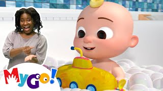 Bath Song +More! | MyGo! Sign Language For Kids | CoComelon - Nursery Rhymes | ASL