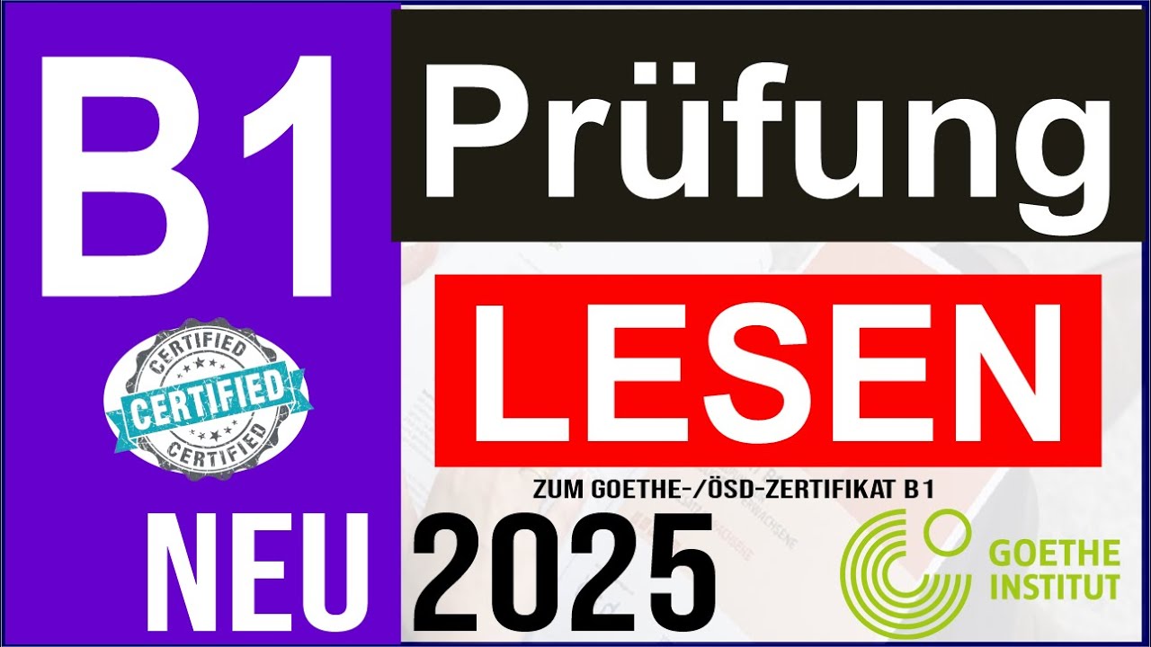Goethe ösd zertifikat B1 Lesen 2025 | Prüfung Test B1 Neu 2025 | mit