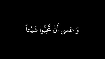 وعسى أن تكرهوا شيئاً وهو خيرُ لكم | القارئ فارس عباد | كروما قرآن وعسى أن تكرهوا شيئا وهو خيرُ لكم
