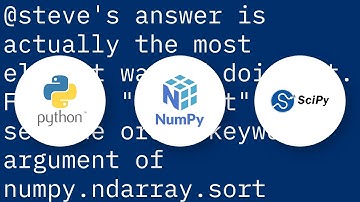 Sorting arrays in NumPy by column