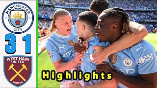 Manchester City vs West Ham 3-1 All Goals & Highlights Premier League Champions 2024 🤯💥