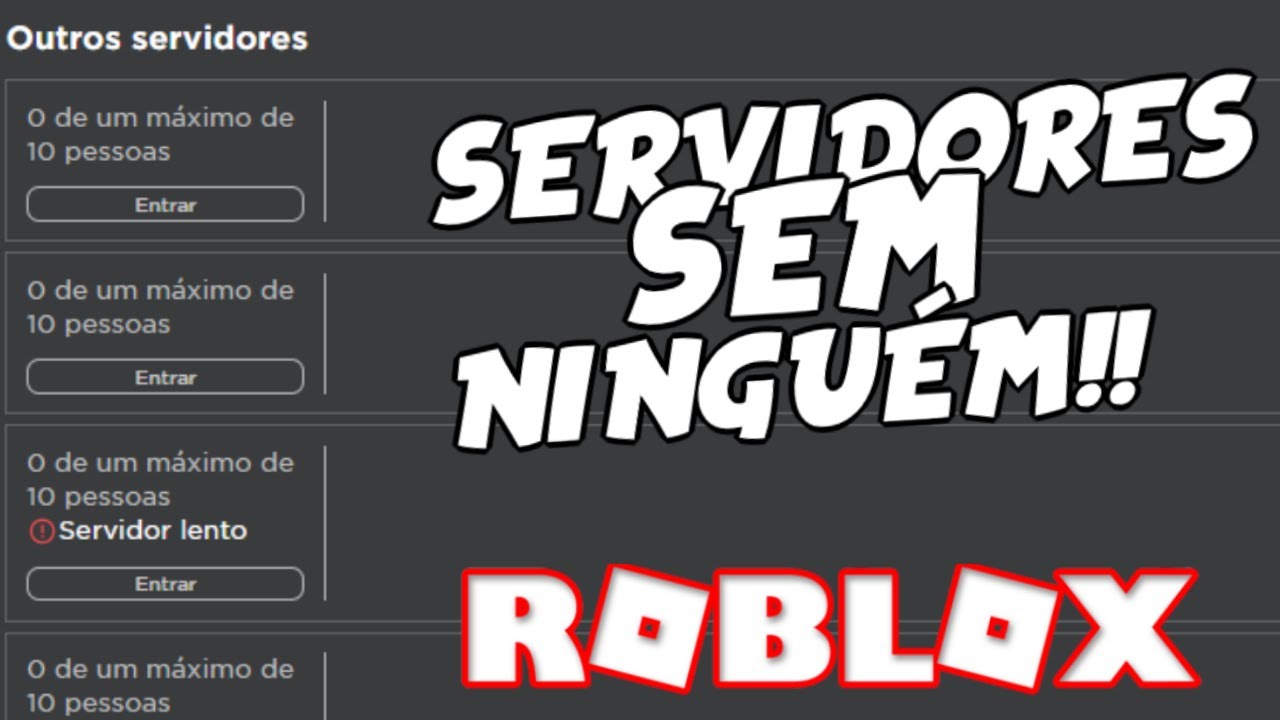 Como achar um servidor vazio no Roblox