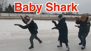 Baby Shark Challenge - Ice Skating - On ice