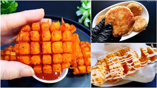 3 Amazing potato snacks recipes ❗️ Potato spiral | Potato cube sticks | potato Egg nuggets
