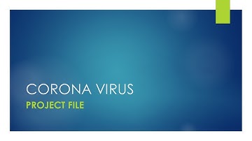 Corona virus project / assignment in English
