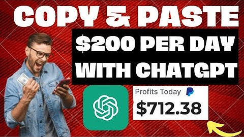 ChatGPT: Lazy method to Earn $200 Per day ! ( COPY & PASTE ) Make money online with ChatGPT