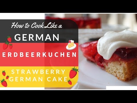German Strawberry Cake (Erdbeerkuchen)