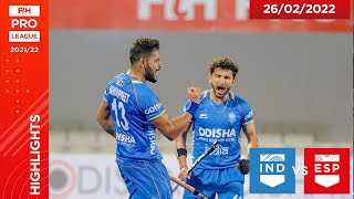 FIH Hockey Pro League Season 3: India vs Spain (Men), Game 1 highlights