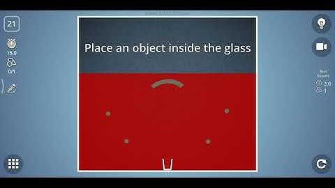 Brain it on level 21 @ Place an object inside the glass