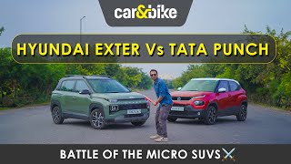 Tata Punch Vs Hyundai Exter: The Best Entry Level SUV Is? | Comparison | carandbike