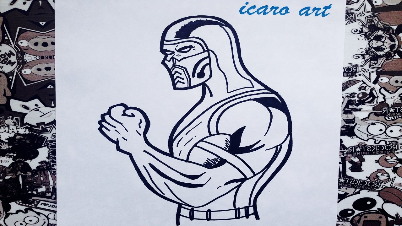 Como Dibujar A Sub Zero How To Draw Sub Zero From Mortal Kombat