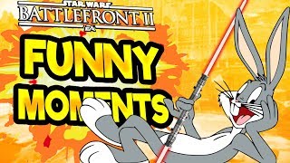 Star Wars Battlefront 2 Funny & Random Moments [FUNTAGE] #26  - Looney Tunes Special!