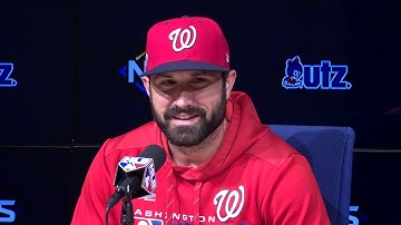Adam Eaton talks before Game 2 of NLDS