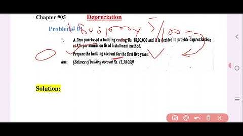i.com part 2 Accounting | chapter #05 depreciation Problem #01