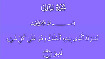 سورة الملك بصوت الشيخ رضوان