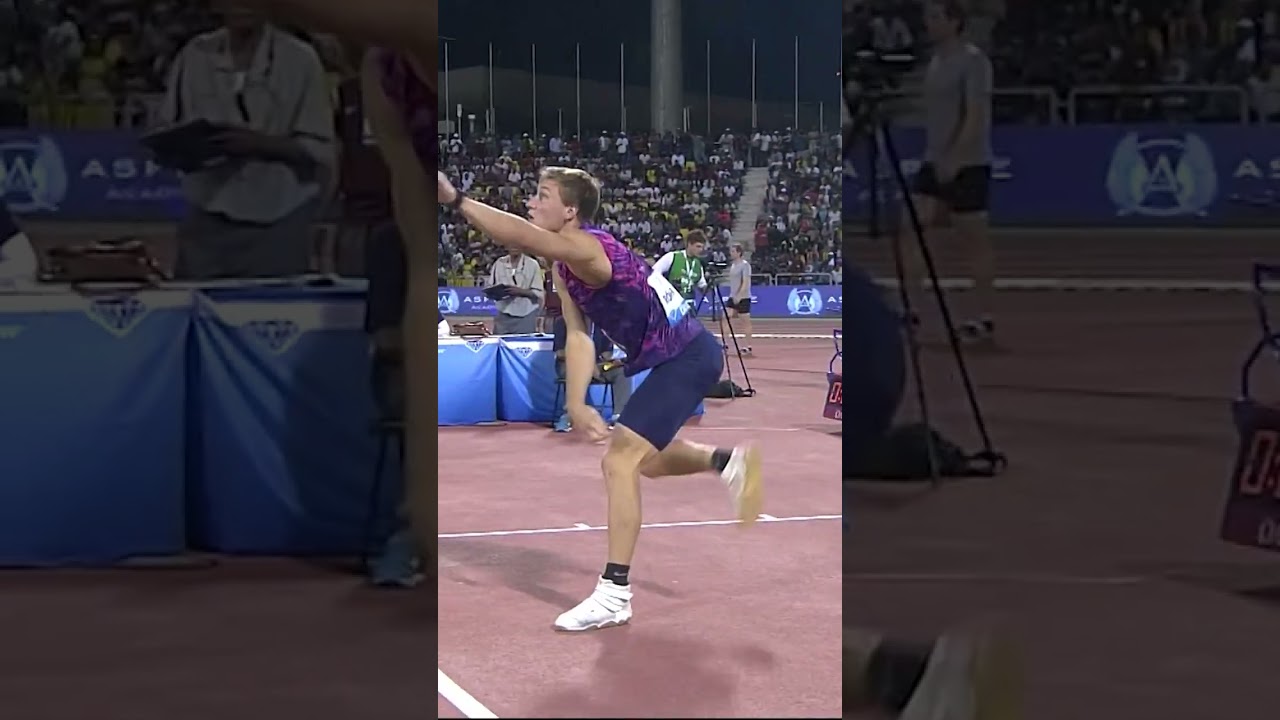 Just Thomas Rholer ?? giving the cameraman ? a scare ??#DiamondLeague ? #athletics #javelin