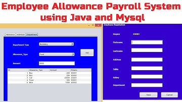 Employee Allowance Payroll System using Java and Mysql
