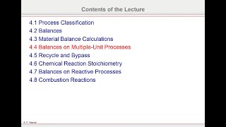 4.4 Material Balance: Multiple Unit Processes