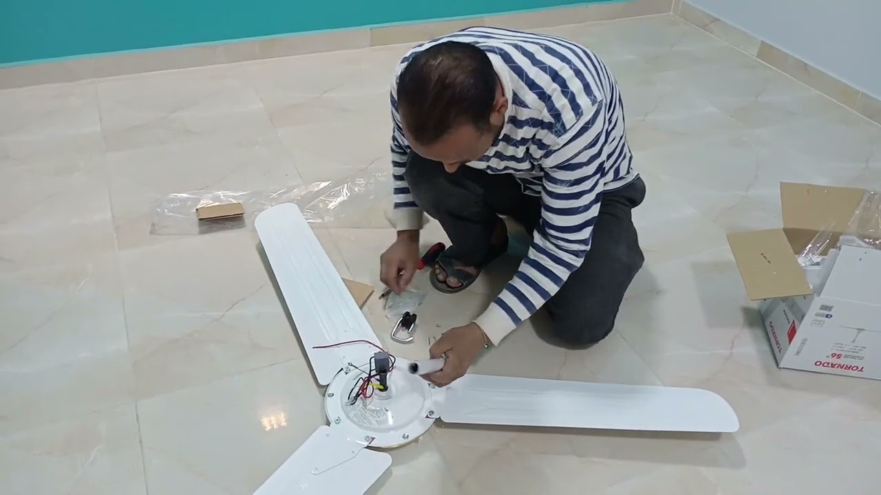 طريقه تركيب مروحه سقف تورنيدو