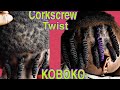 How To Do African Corkscrew twists/ Brazilian wool Hairstyles/ COBOKO Threading @chrishairpire