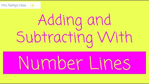 Adding and Subtracting With Number Lines