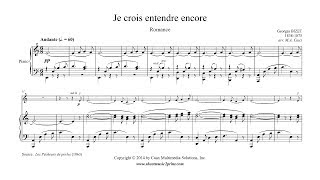 Bizet : Je crois entendre encore - Violin chords