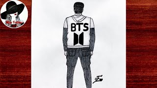 Bts Army Drawing | How To Draw Bts Boy | Bts Boy Drawing