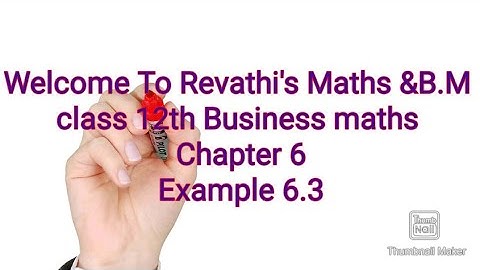 class 12th Business maths/Random variable&mathematical expectation/Example 6.3