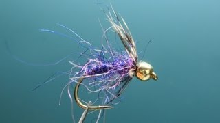 Fly tying Purple Neon Bead Head Nymph. パープルネオンビーズヘッドニンフをフライタイイング "FlyTier's Eyes. No.39"