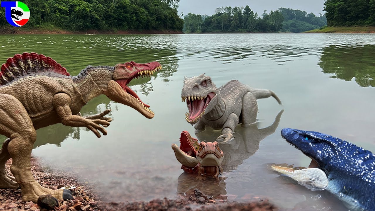 SPINOSAURUS Vs INDOMINUS REX Territorial Battle | Jurassic World | Movie for Families| TCF CREATOR