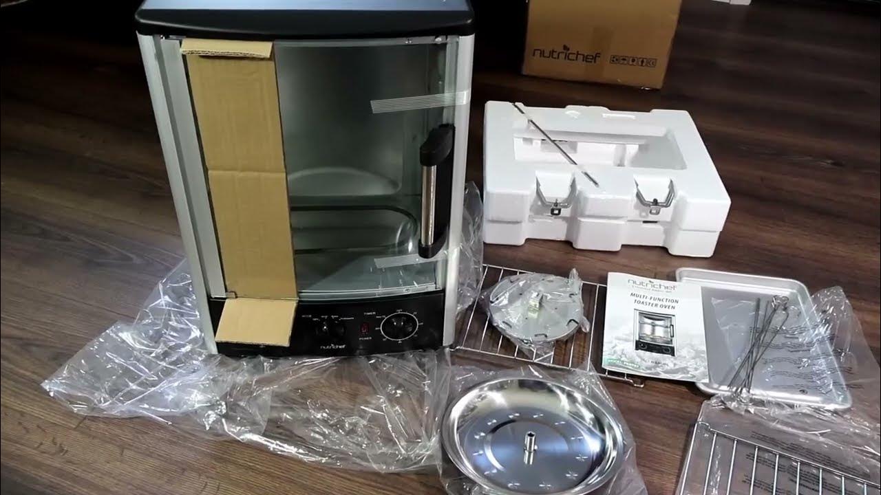 Nutrichef Upgraded Multi Function Rotisserie Oven Vertical Countertop