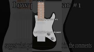 Low poly guitar #1🎸 #modelling#guitar#blender #blendergameengine