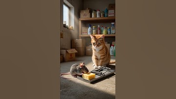 Shocking! 😱😱The cat sets a trap and waits in silence ！😱😱 #shorts #cat #trap #mouse #FunnyCat #cute