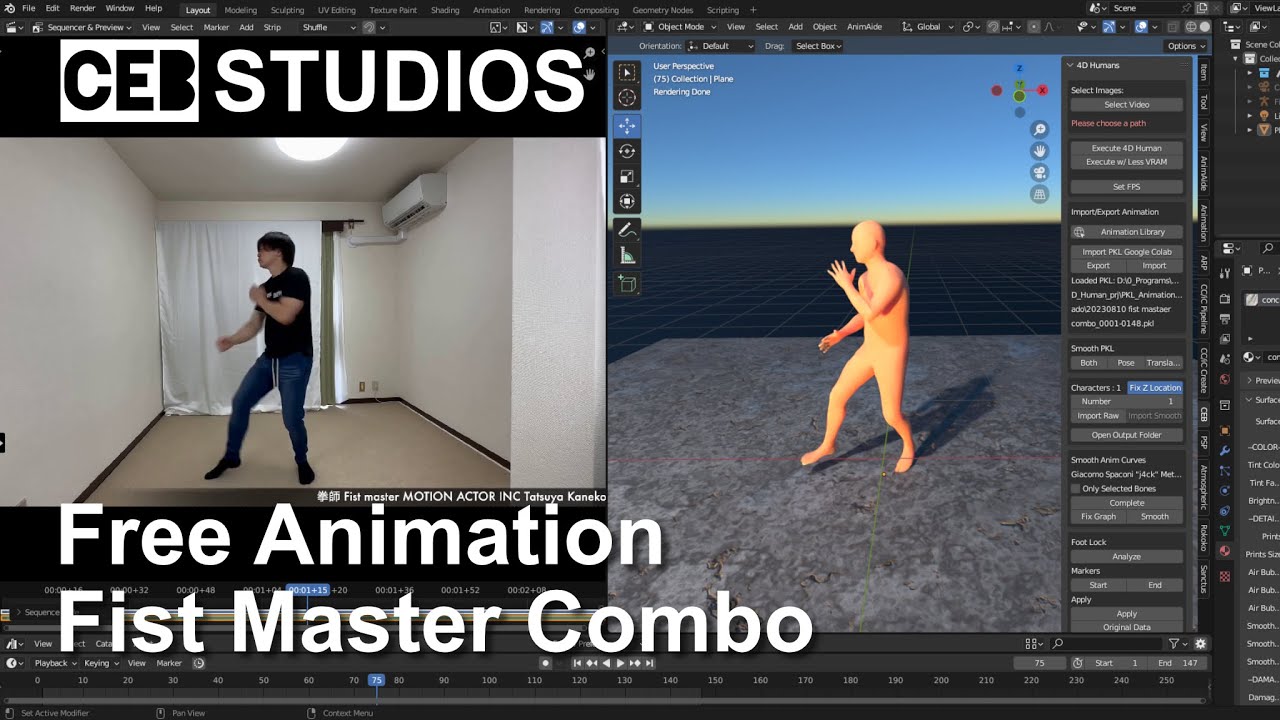 Step Master Animation Free Animation Download - Fist Master Combo - YouTube